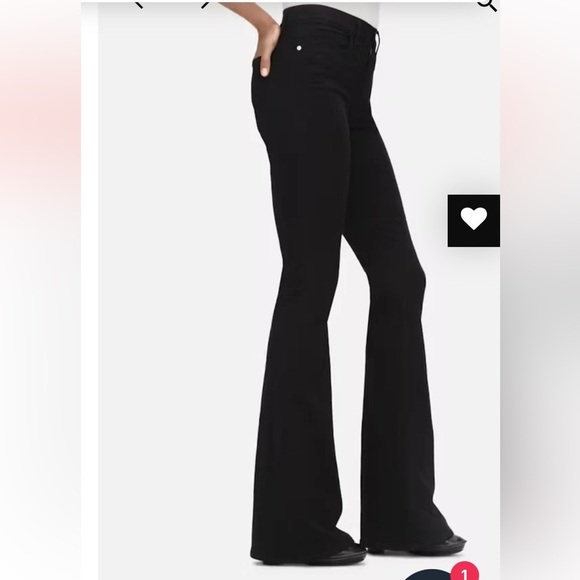 FRAME
Frame Le High Flare Jeans Film Noir Black Size 28 70's Style Bohemian - Picture 13 of 14
